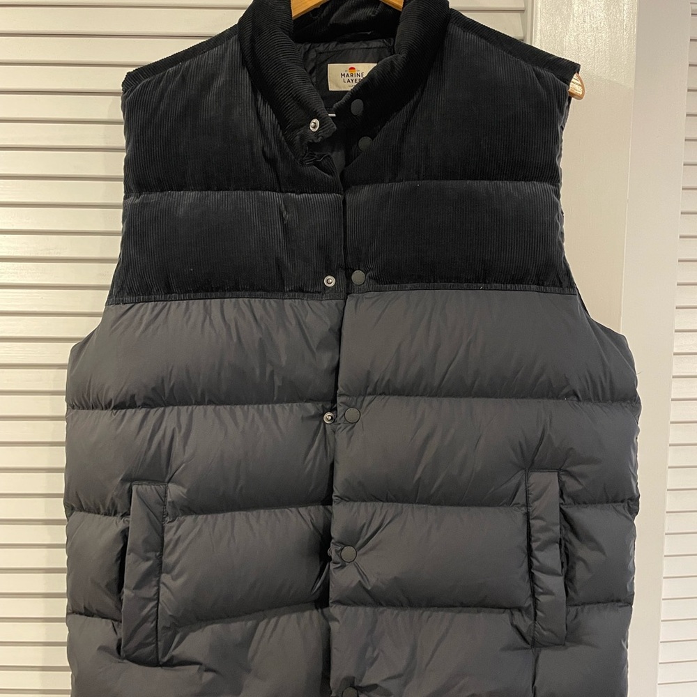 Marine Layer Men's Gray Puffer Vest